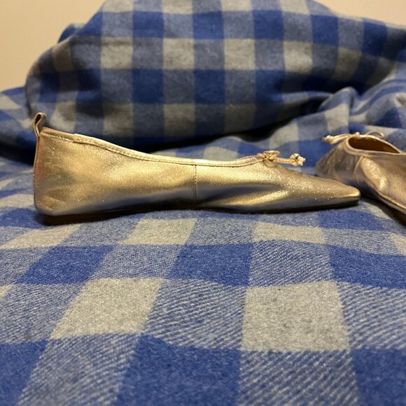 Gold leather ballet flats, size 40 - Picture 5 of 9